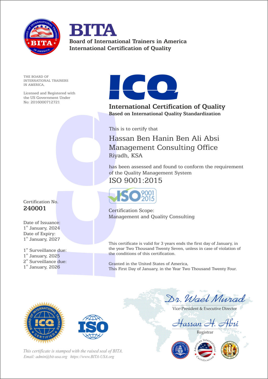 ICQ Certificate
